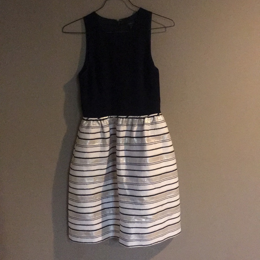 J.Crew Black & Gold Cocktail Dress.